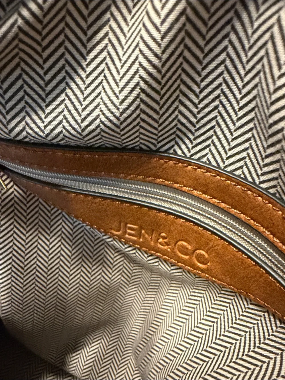 Men's Tan Leatherette Backpack with Braided Trim